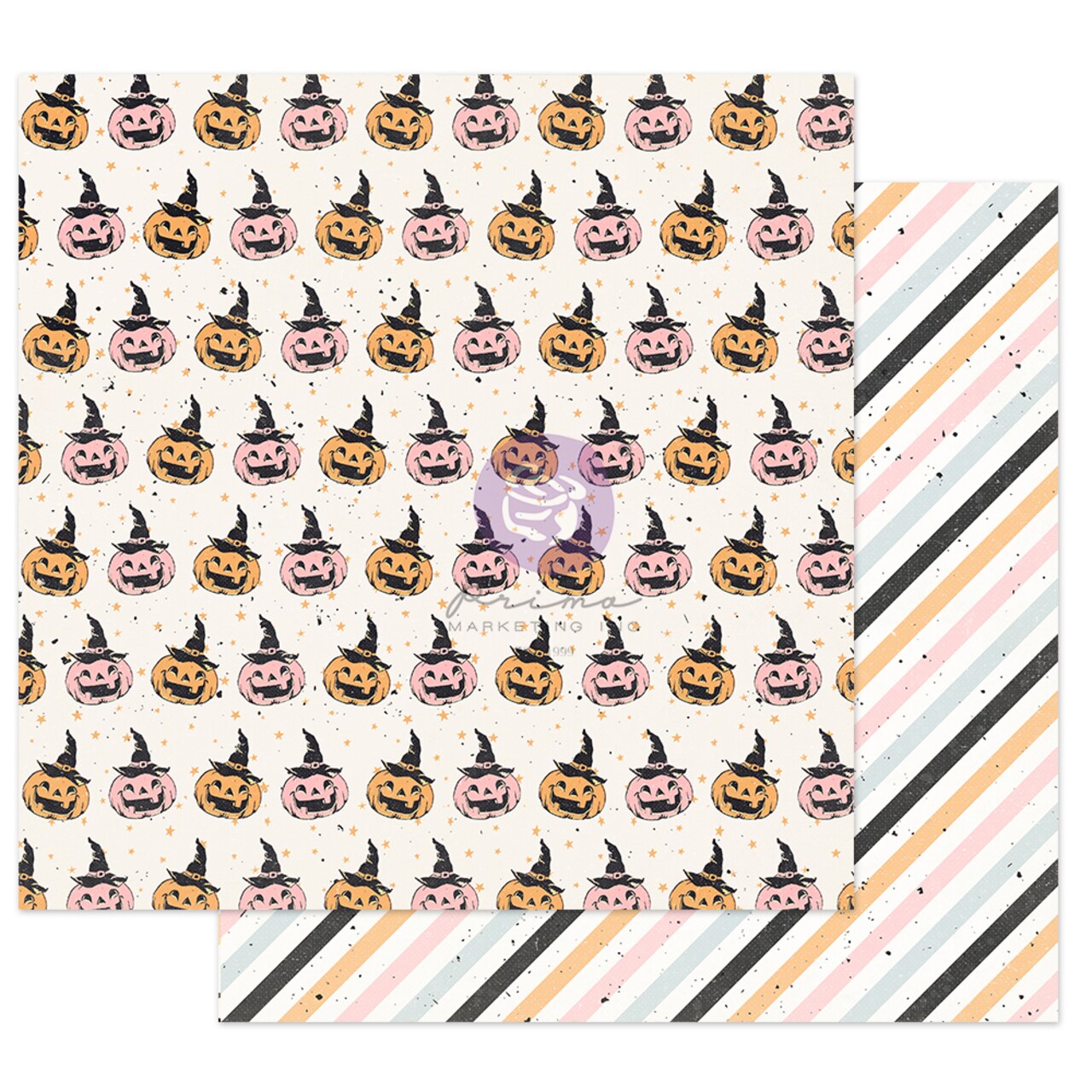 Prima Marketing Inc Thirty-One Collection 12x12 Sheet - Jack-O-Lanterns -, 12"x12" With Foil Detail 655350997168 (10 SHEETS)